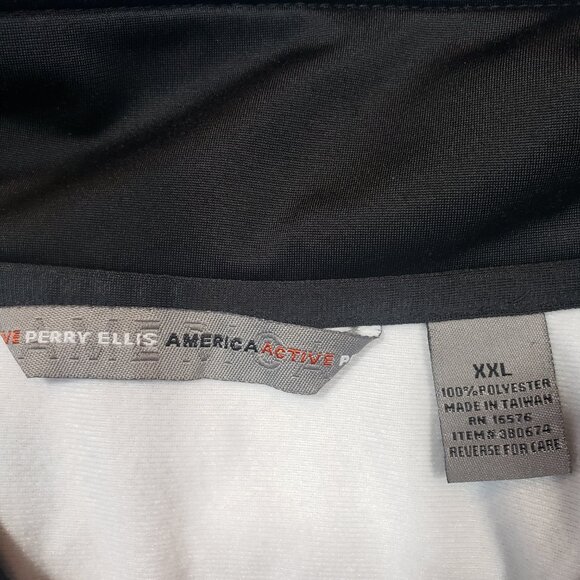 Perry Ellis America Track Jacket Mens XXL Active Full Zip Red Black Logo 2X /R17 - Picture 9 of 10